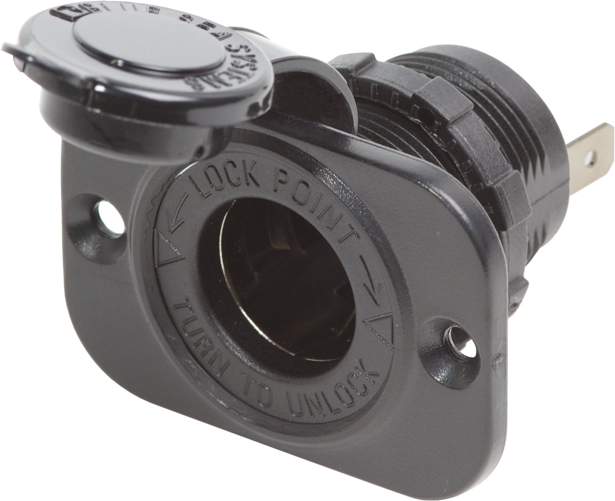 Priză de bord Blue Sea Systems 12V DC cu capac etans