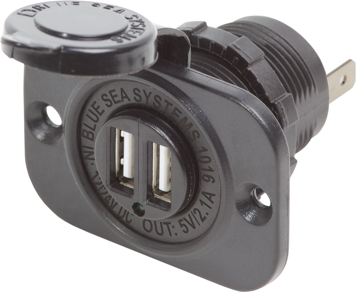 Incărcător marin Blue Sea Systems dublu USB 2.1A 12/24V