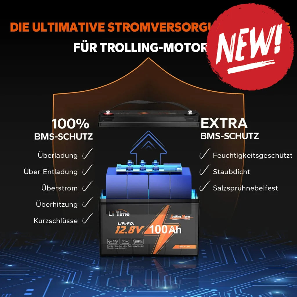 Baterie LiFePo4 Litime 12V100AH pentru sonare si motoare