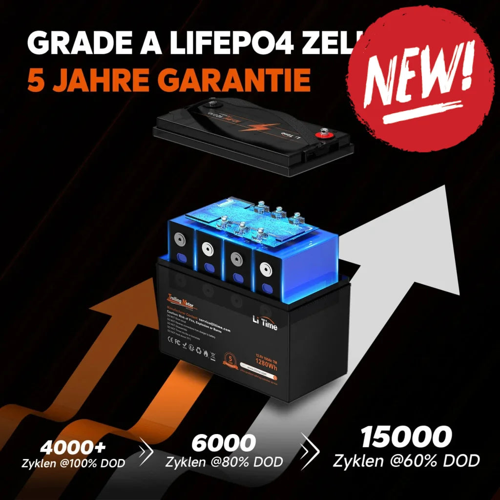 Baterie LiFePo4 Litime 12V100AH pentru sonare si motoare