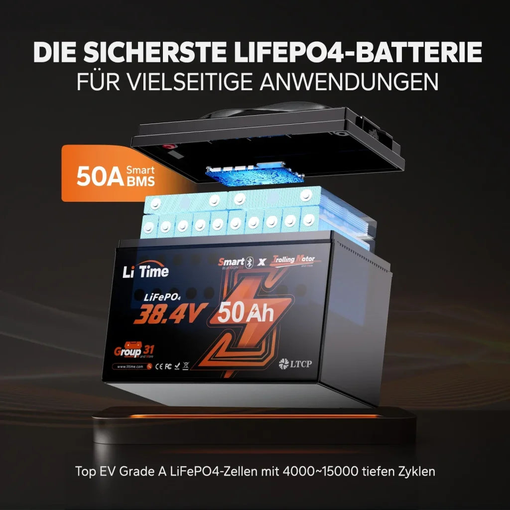 Baterie LiFePo4 LiTime 36V 50Ah pentru motoare trolling