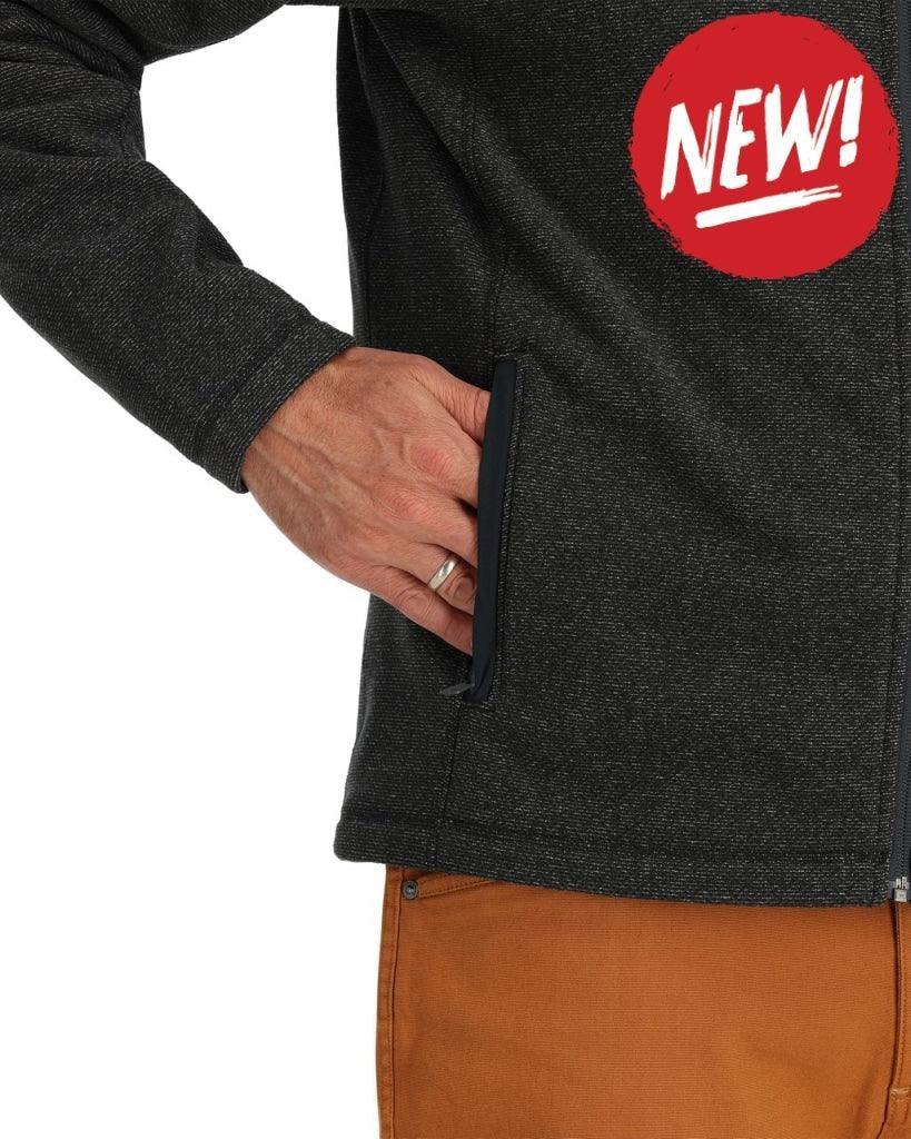 Bluza termo SIMMS Rivershed Full Zip Black Heather