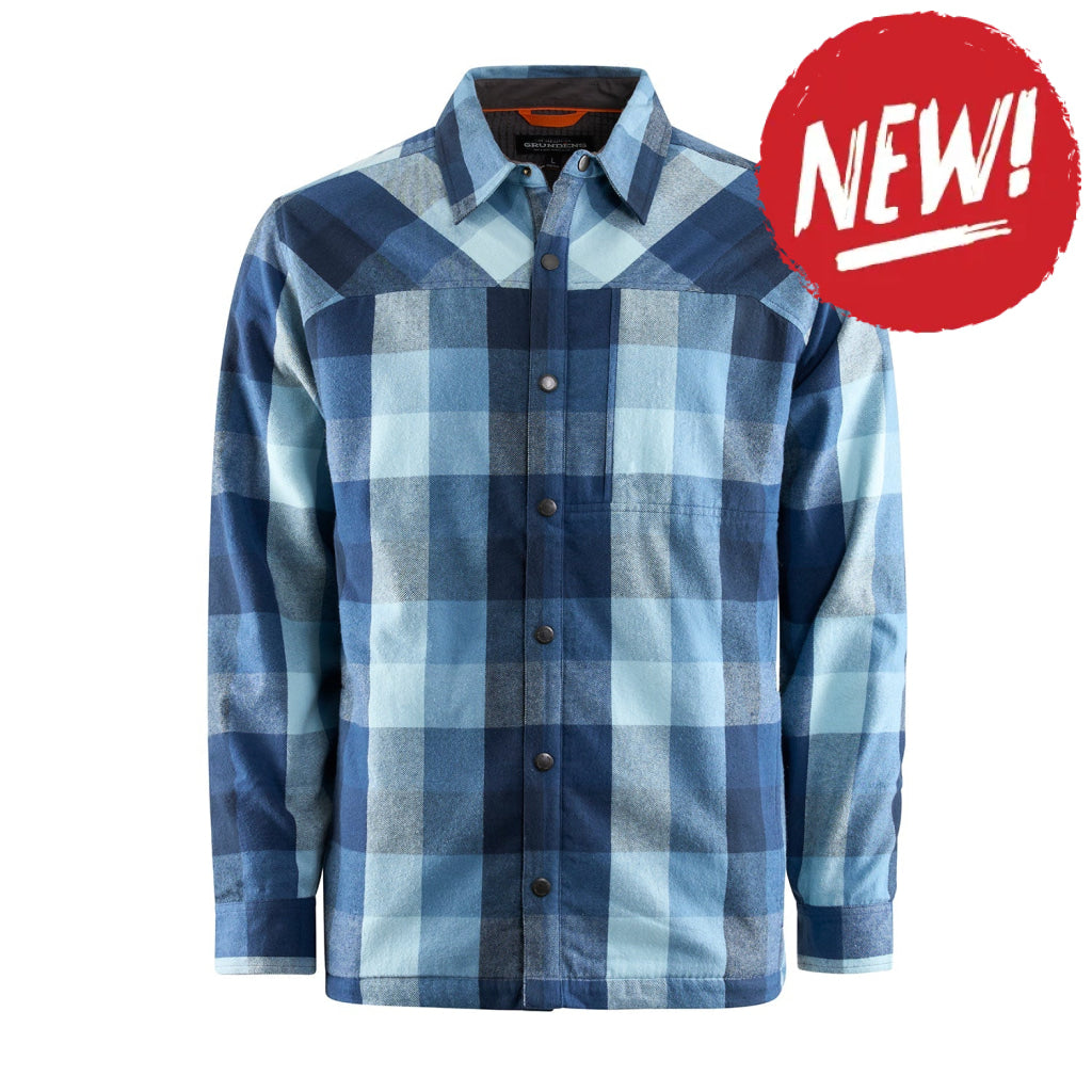 Camasa Grundens Bankside Ocean Plaid