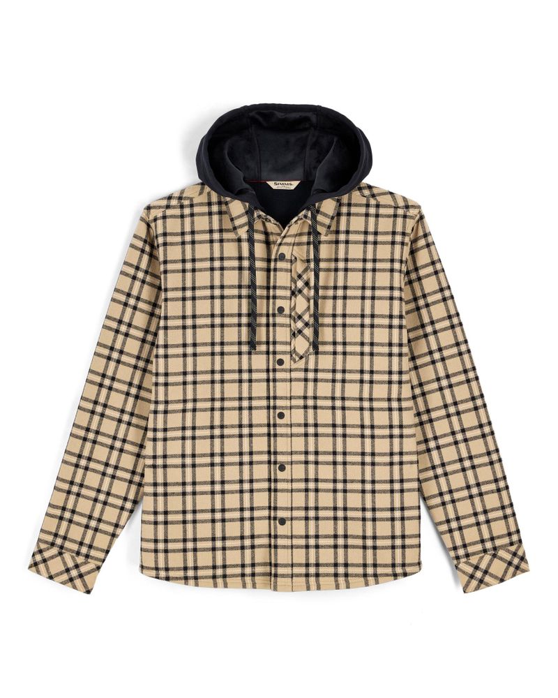 Sport SIMMS Coldweather Hooded Shacket Wakemup Plaid: Cork