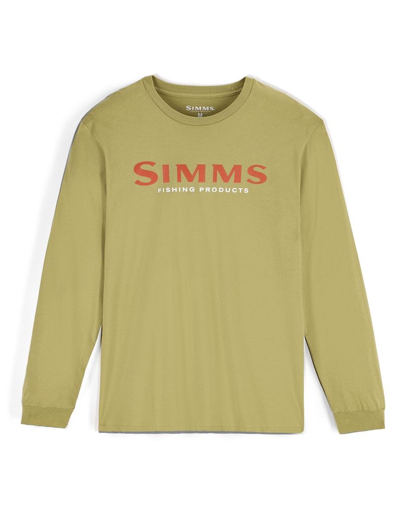 Tricouri SIMMS Simms Logo Shirt LS Tent Green