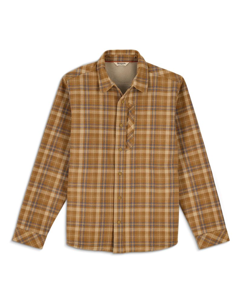 Sport SIMMS Coldweather Shacket Schooner Plaid: Bronzeback