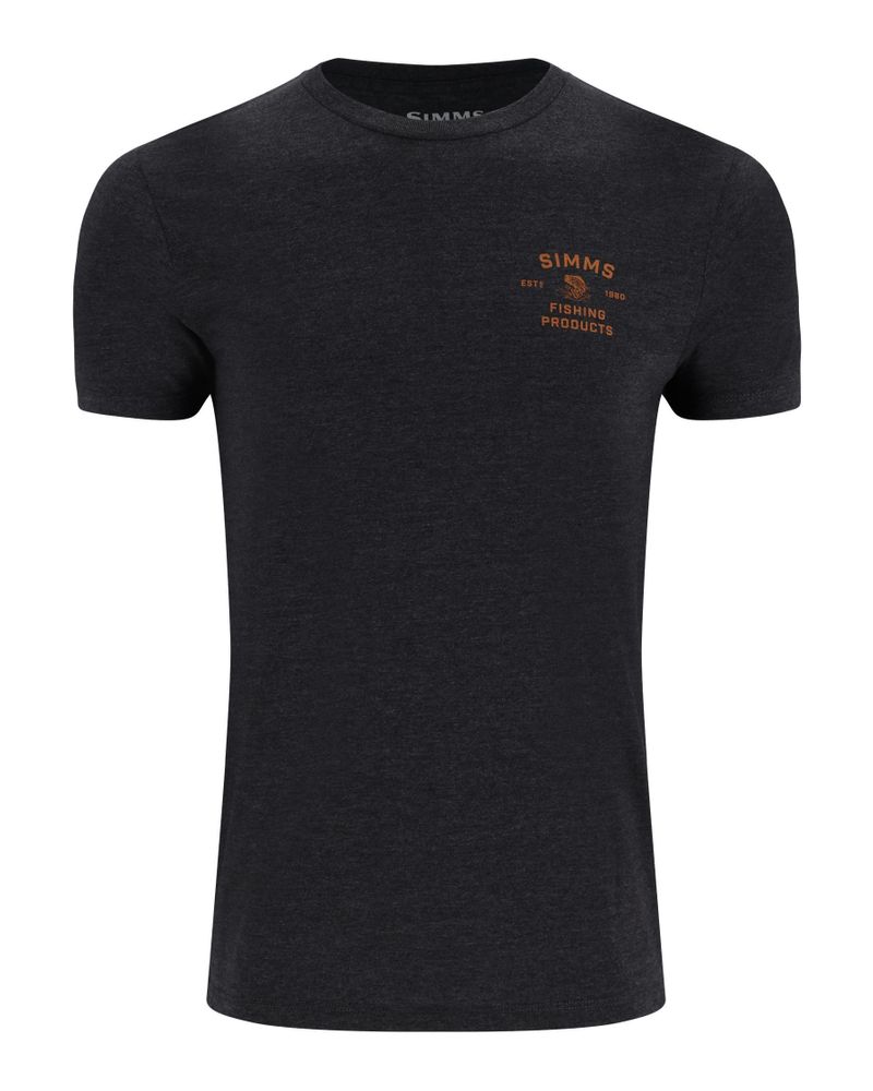 Tricou SIMMS Stacked Bass T-Shirt Charcoal Heather