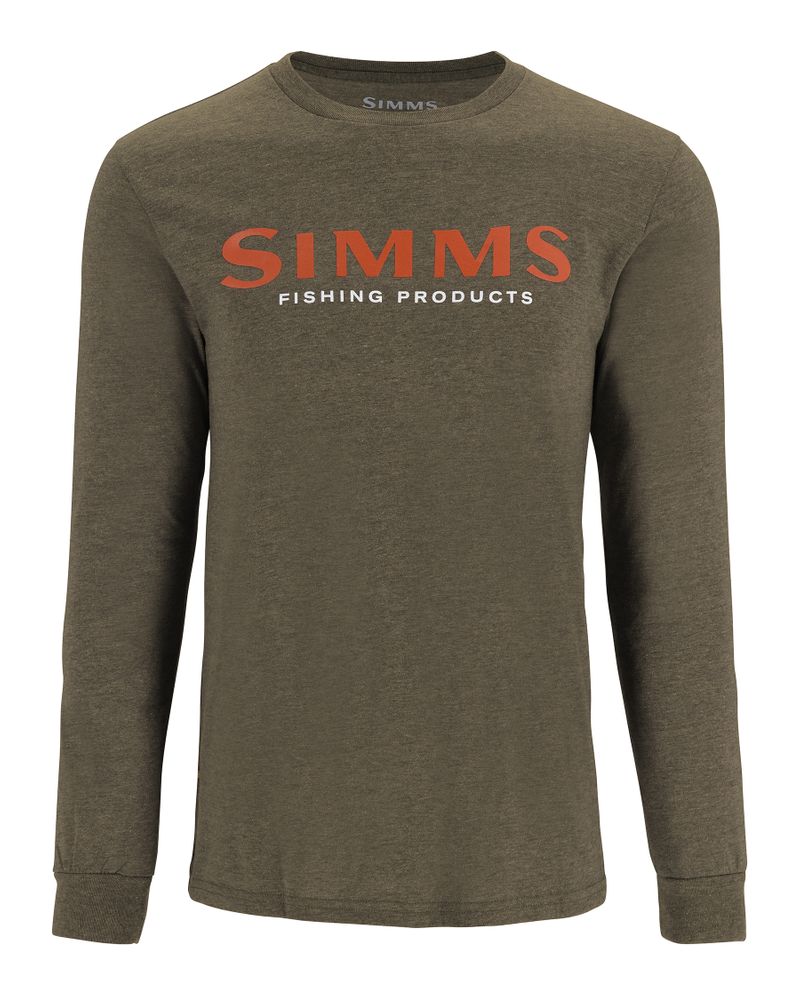 Tricouri SIMMS Simms Logo Shirt LS Loden Heather