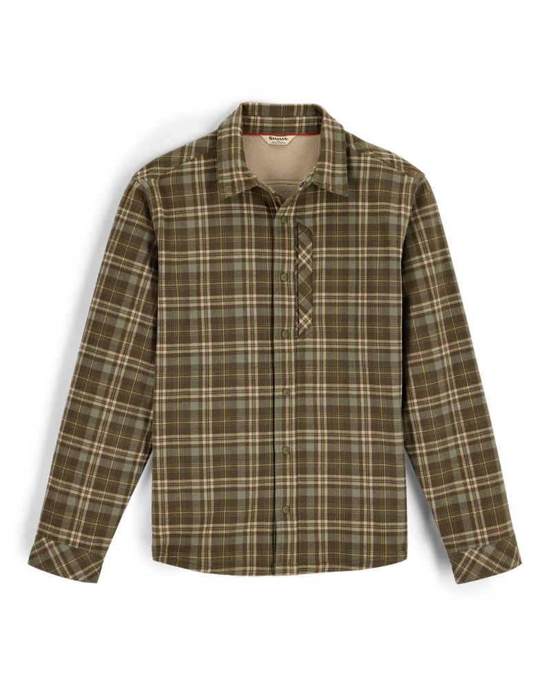 Sport SIMMS Coldweather Shacket Schooner Plaid: Loden