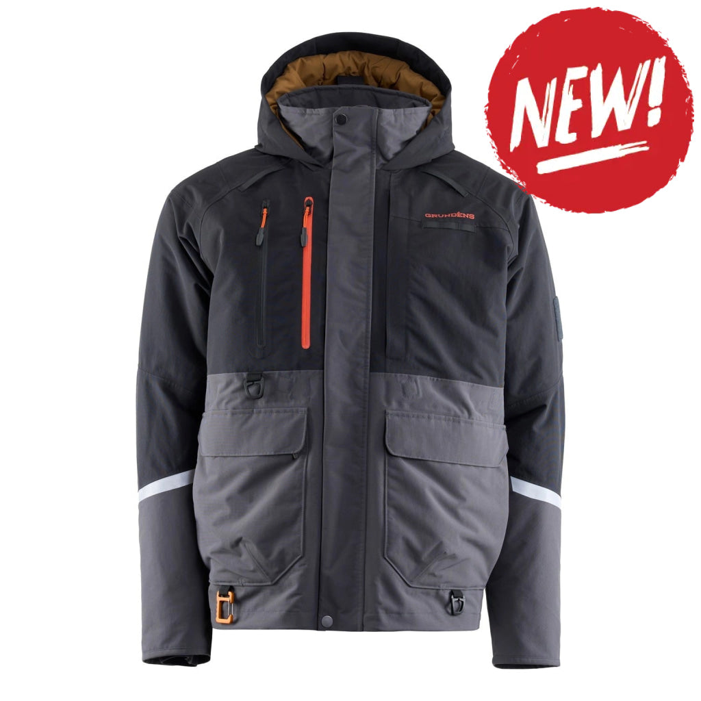 Geaca captusita impermeabila Grundens Ice Raider Dark Shadow