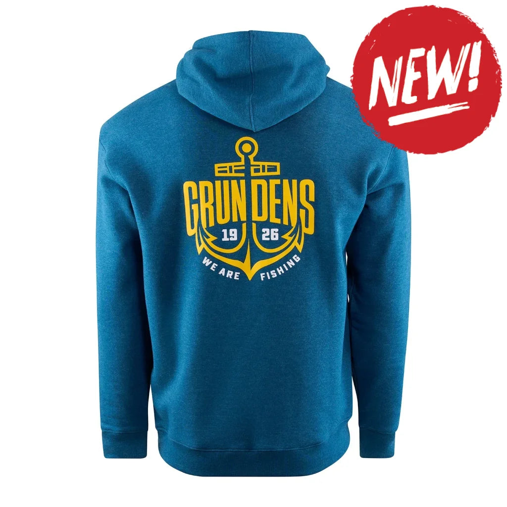Hanorac Grundens Displacement DWR Logo Anchor Navy Heather