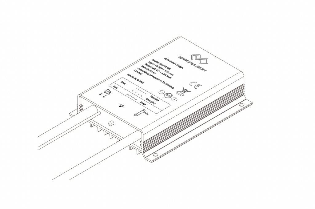 Incarcator de la panou solar sau 12v pentru ePropulsion