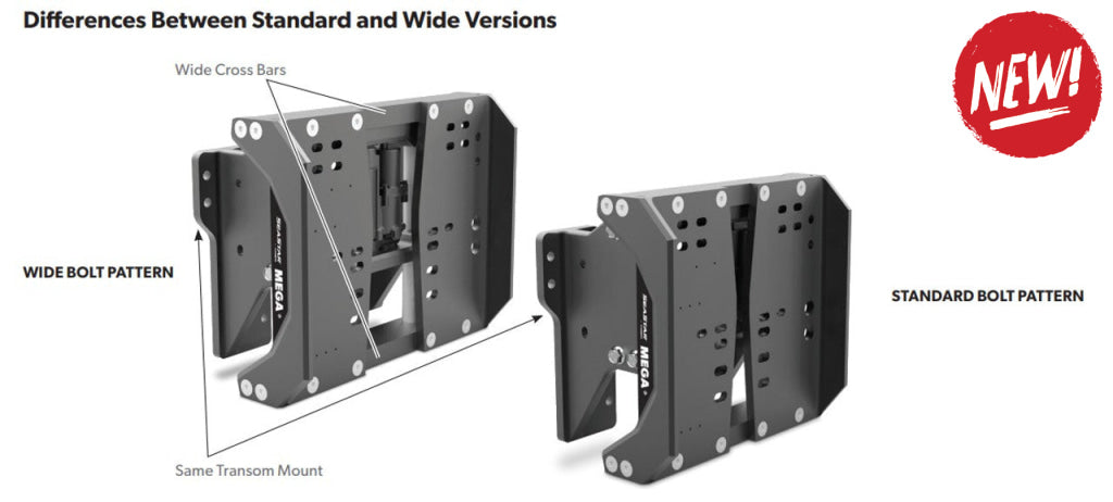Jackplate electro hidraulic Seastar Electro Hydraulic Mega Plate 8’’ Setback Wide Mount