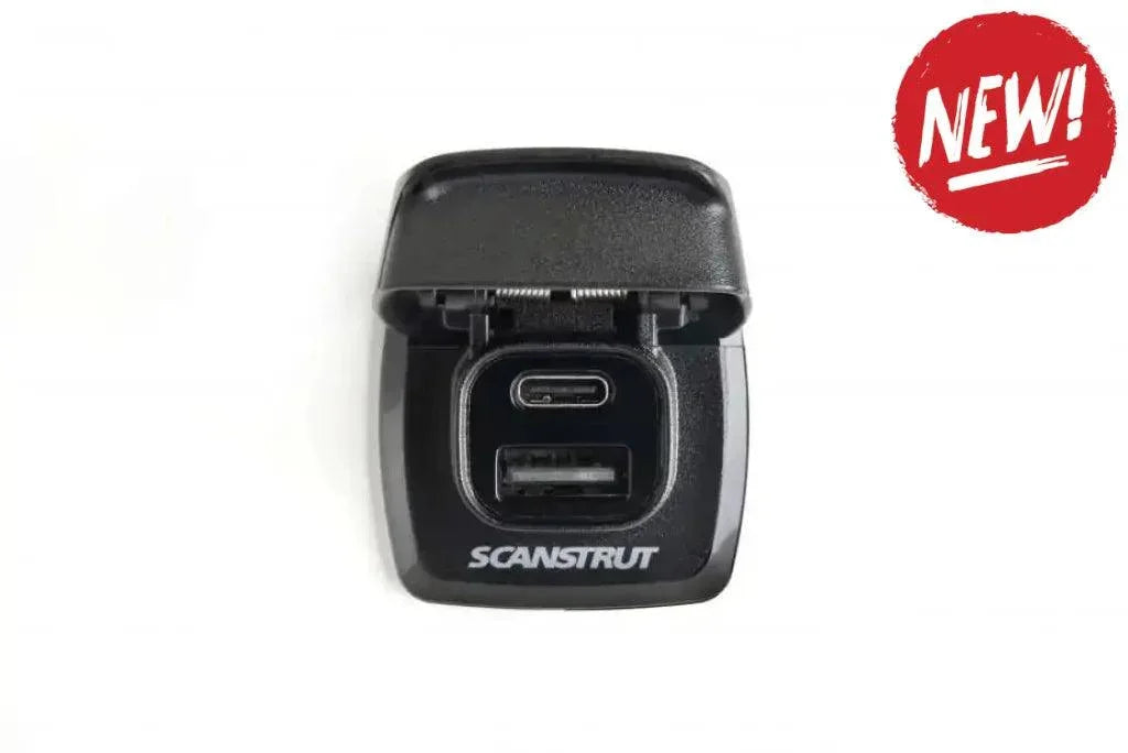Priza incarcare pe barca ScanStrut Flip Pro Fast Charge Dual