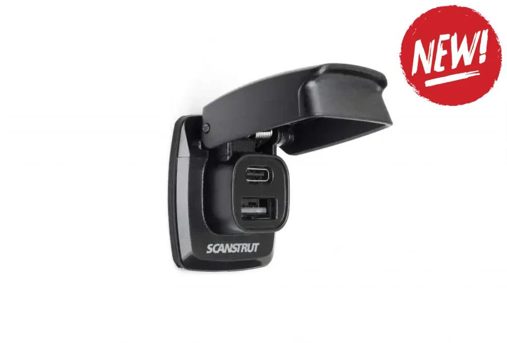 Priza incarcare pe barca ScanStrut Flip Pro Fast Charge Dual