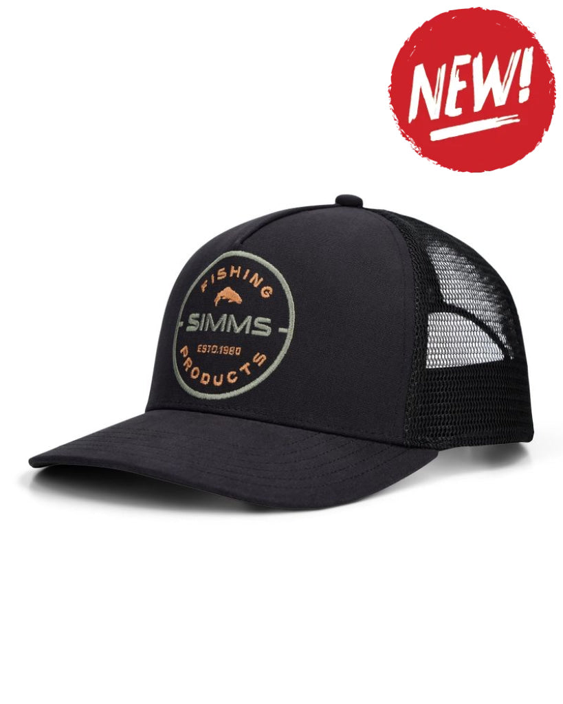 Sapca SIMMS Double Haul Trucker Black Rounder - One size