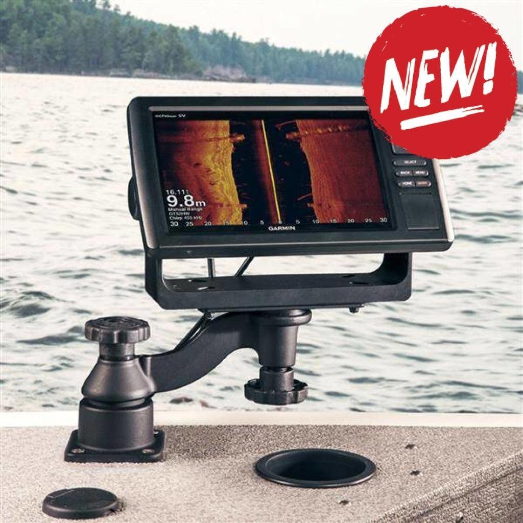 Suport sonar barca cu braț oscilant RAM orizontal de 15 cm