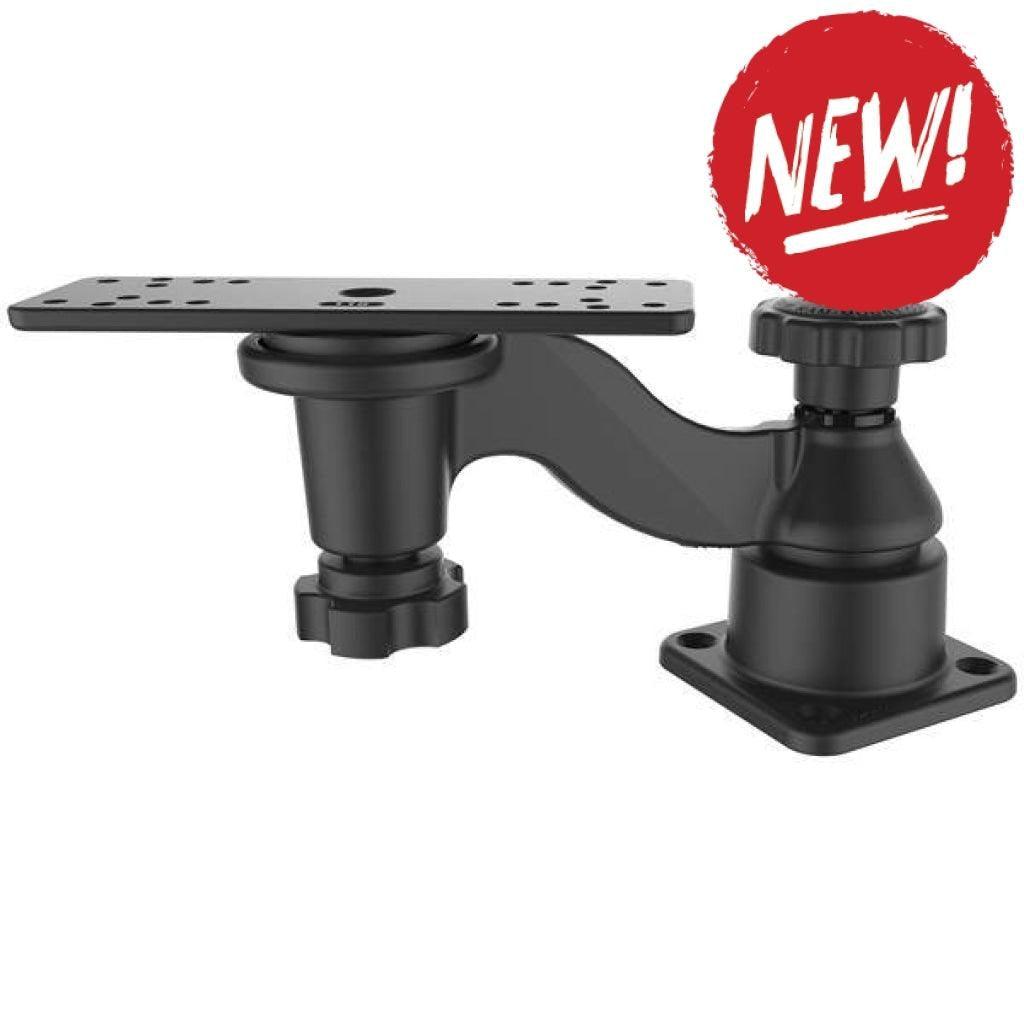 Suport sonar barca cu braț oscilant RAM orizontal de 15 cm