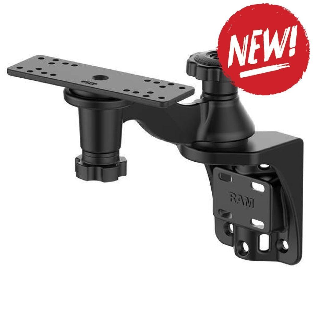 Suport sonar barca cu braț oscilant RAM vertical de 15 cm