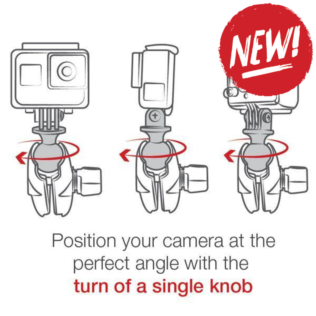 Suport universal pentru camera de acțiune RAM Track Ball montaj pe sina