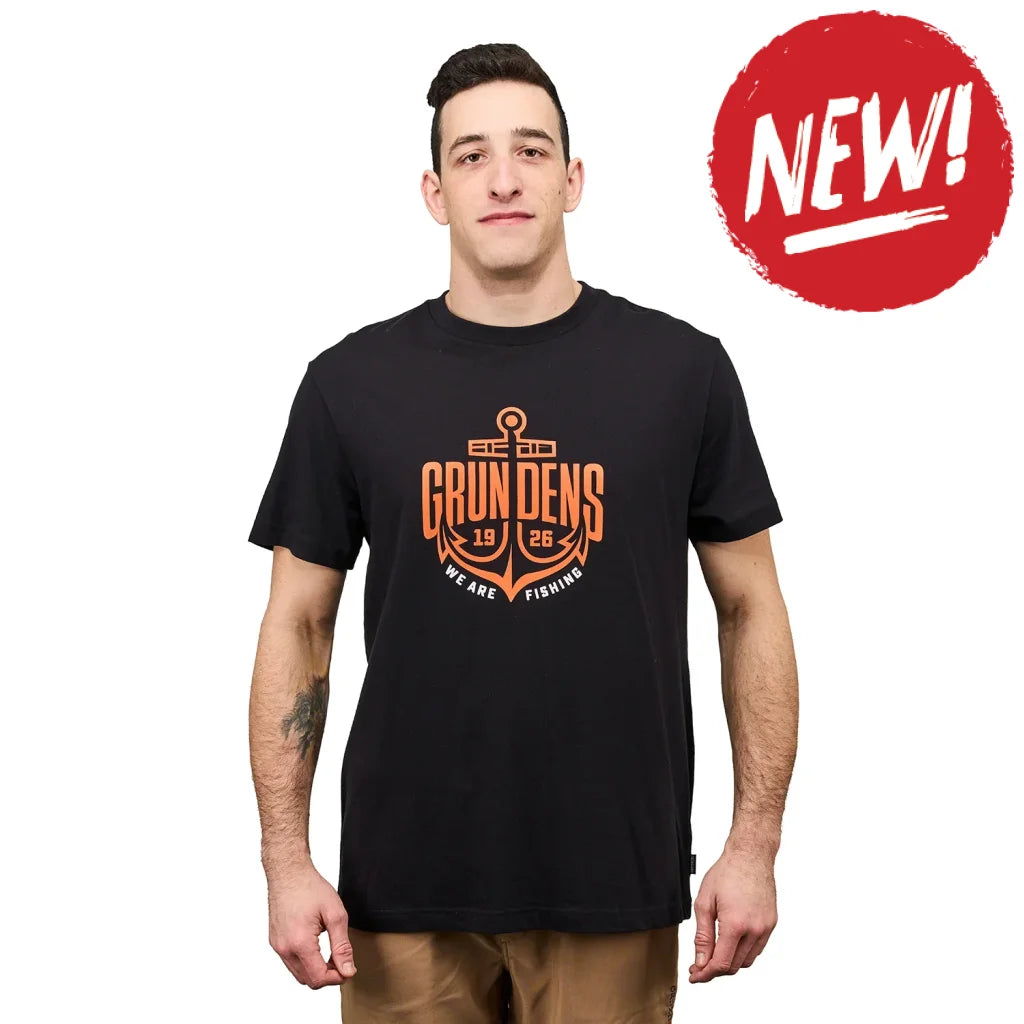 Tricou Grundens Logo Anchor Ss T - Shirt Black
