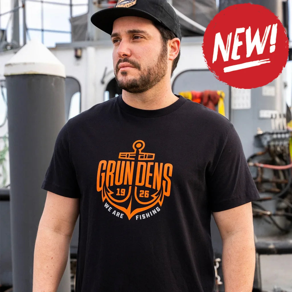 Tricou Grundens Logo Anchor Ss T - Shirt Black