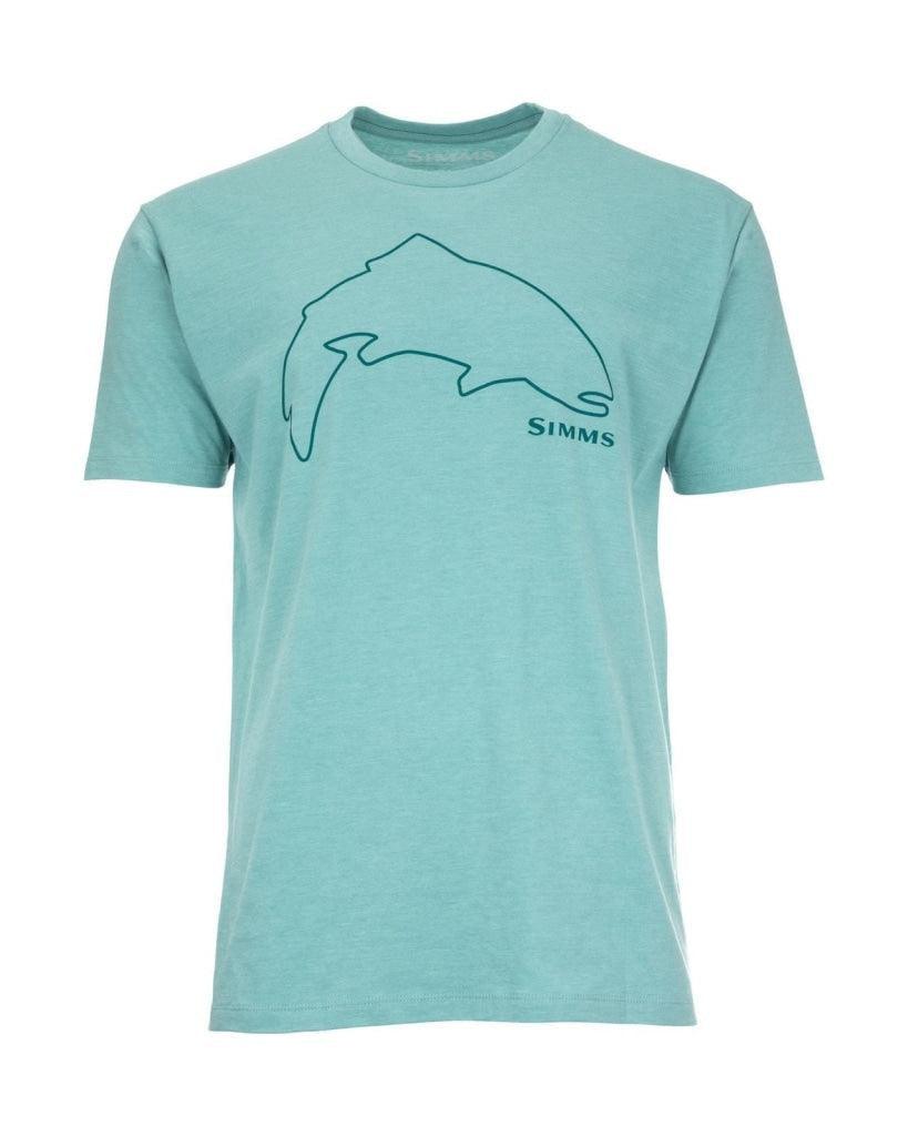 Tricou Simms Trout Outline T-Shirt Oil Blue Heather