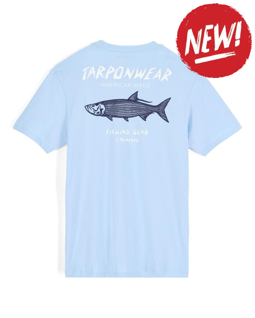Tricouri SIMMS Tarponwear T-Shirt Sky Blue - S - TSHIRT