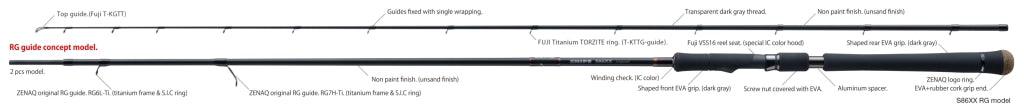Lanseta Zenaq Snipe S72Xx Rg 72 219Cm 6-35Gr Fuji Titanium Sic