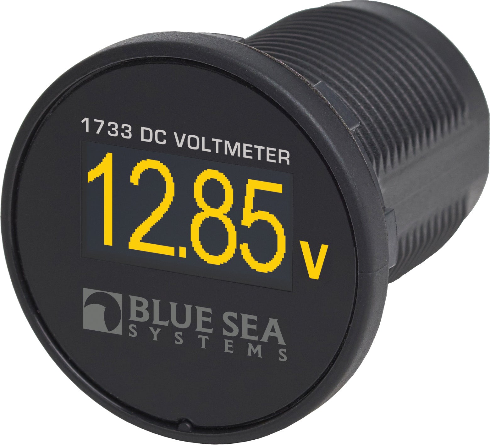Voltmetru marin Blue Sea Systems Mini OLED DC culoarea galbena