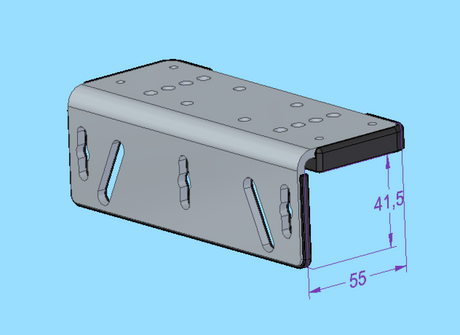 Adaptor prindere pe barca cu sina pentru tija KedFlex si