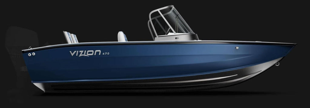 Barca de aluminiu Vizion 470 - Navy