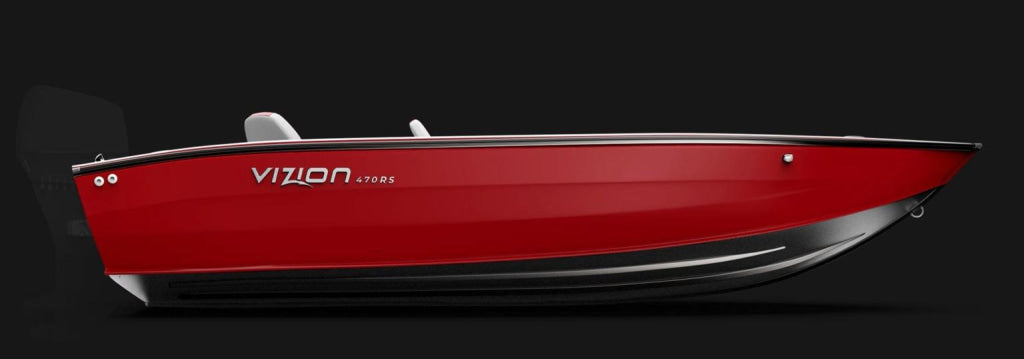Barca de aluminiu Vizion 470 RS - Red / Silver