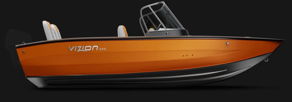 Barca de aluminiu Vizion 500 - Orange