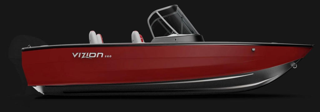 Barca de aluminiu Vizion 560 - Red / Silver