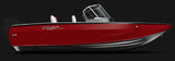 Barca de aluminiu Vizion 600 - Red / Silver