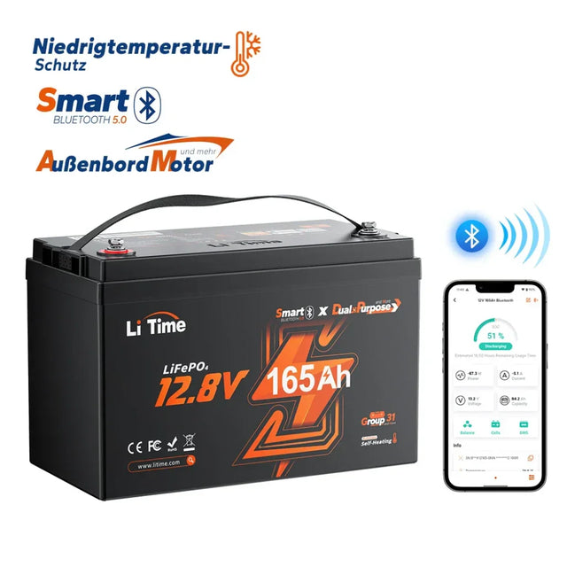 Baterie LiFePo4 Litime 12v 165Ah Dual Purpose
