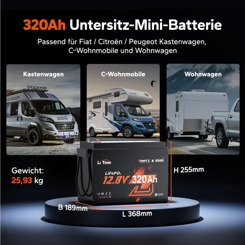Baterie LiFePo4 Litime 12V 320Ah W190 bluetooth