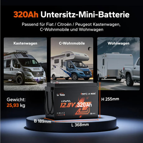 Baterie LiFePo4 Litime 12V 320Ah W190 bluetooth