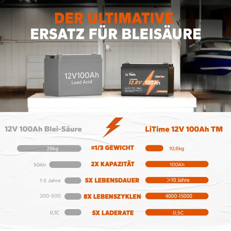 Baterie LiFePo4 Litime 12V100AH pentru sonare si motoare