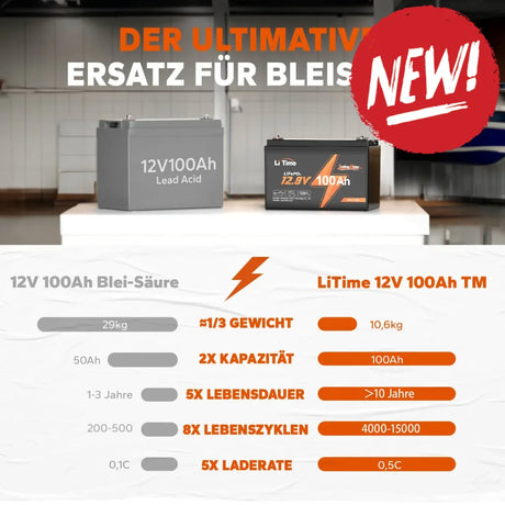 Baterie LiFePo4 Litime 12V100AH pentru sonare si motoare