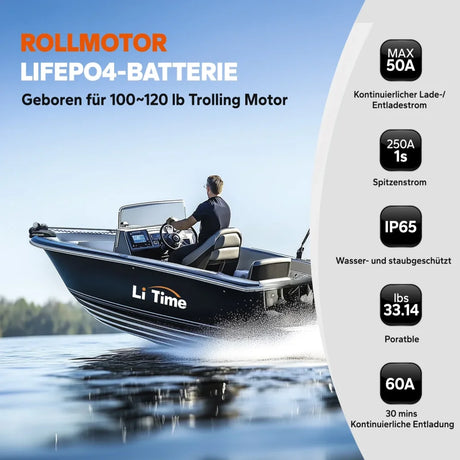 Baterie LiFePo4 LiTime 36V 50Ah pentru motoare trolling