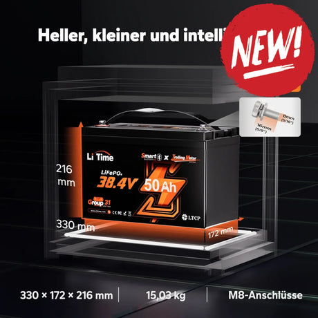 Baterie LiFePo4 LiTime 36V 50Ah pentru motoare trolling