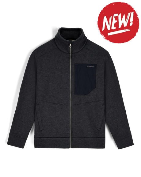 Bluza fleece SIMMS Harbor Fleece Black Heather - S - SPORTS
