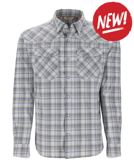 Camasa SIMMS Brackett Shirt Sterling Plaid - S - SPORTS