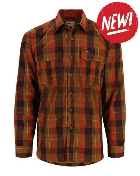 Camasa SIMMS ColdWeather Shirt Bronze Back Logan Plaid - S