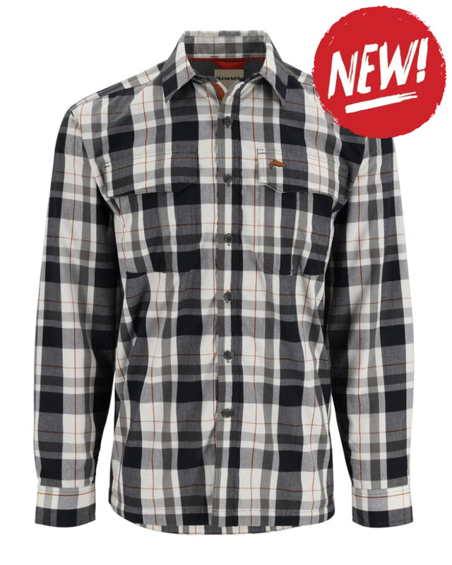 Camasa SIMMS ColdWeather Shirt Gunmetal Logan Plaid - S