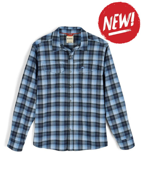 Camasa SIMMS Gallatin Flannel Shirt Kennebec Plaid: Steel