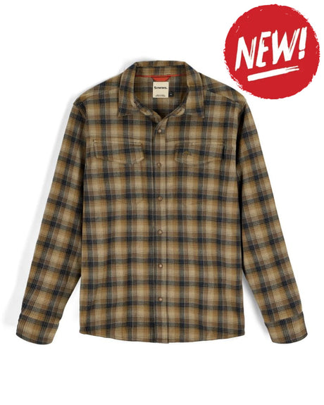 Camasa SIMMS Gallatin Flannel Shirt Kennebec Plaid: Stone