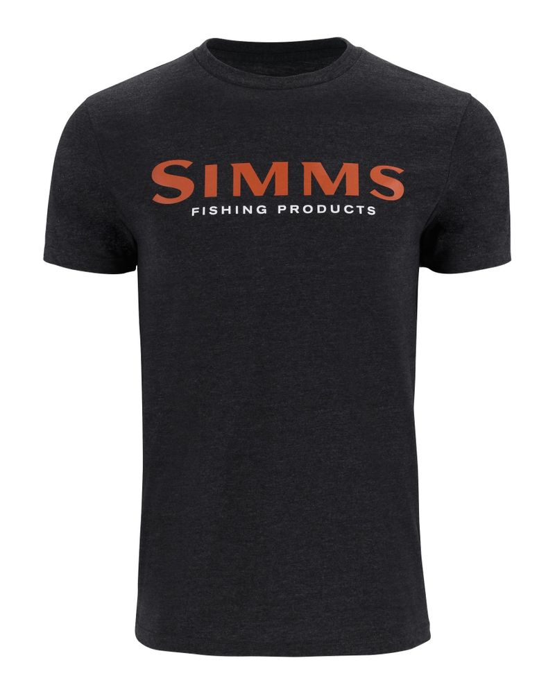 Tricouri SIMMS Simms Logo T-shirt Dark Gunmetal Heather